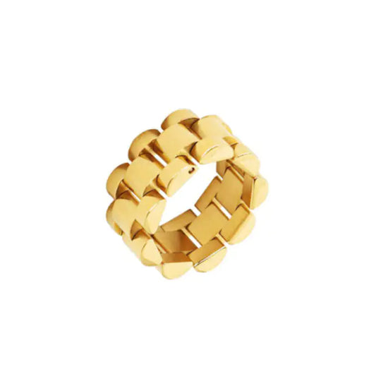 Elegant Gold Chain Ring